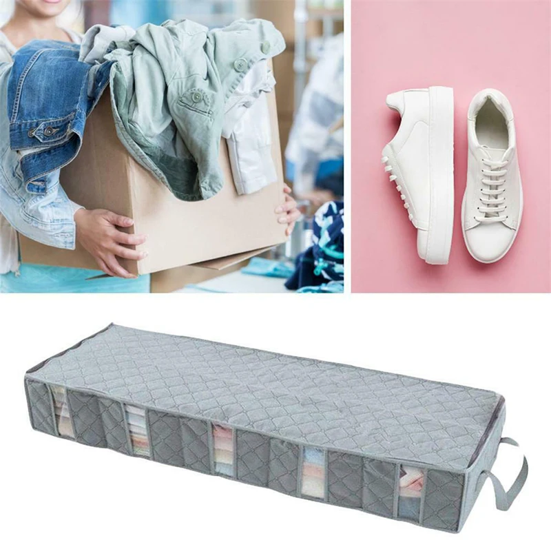 Коробка для обуви хранение пуховых одеял сумка одежды органайзер под кровать
