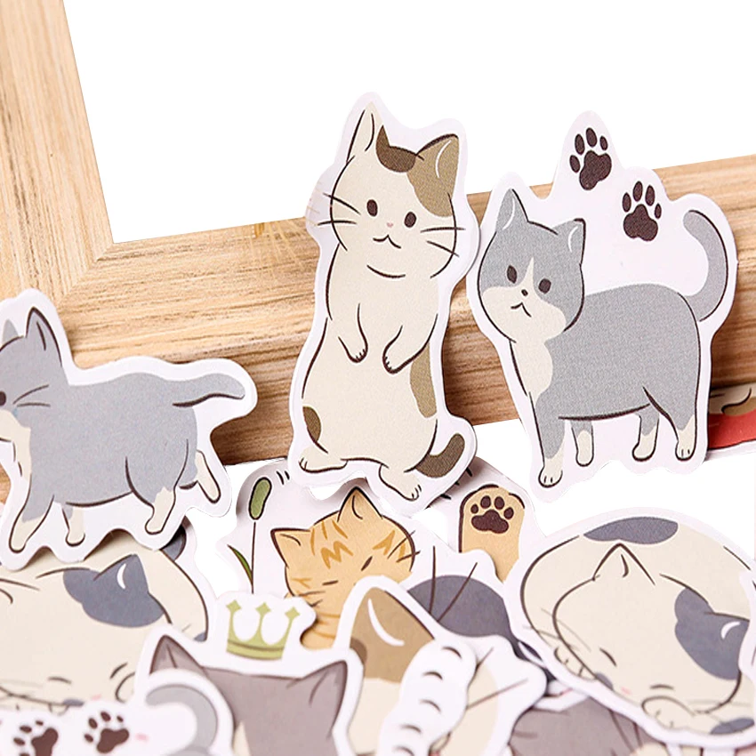 45 шт./упак. милый Китти Кэт серии украшения Этикетка клей бумажный стикер для
