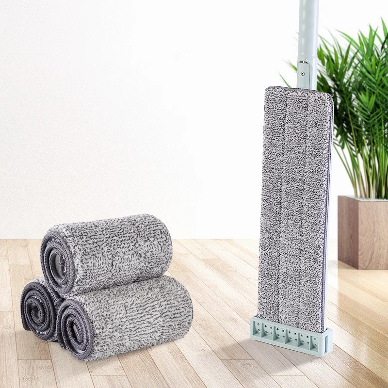 

2pcs Mop Cleaning Cloth Replacement Mop Head Pads Squeeze Rags Wring Cleaner Tools for Washing Floors Kitchen Home Accessories