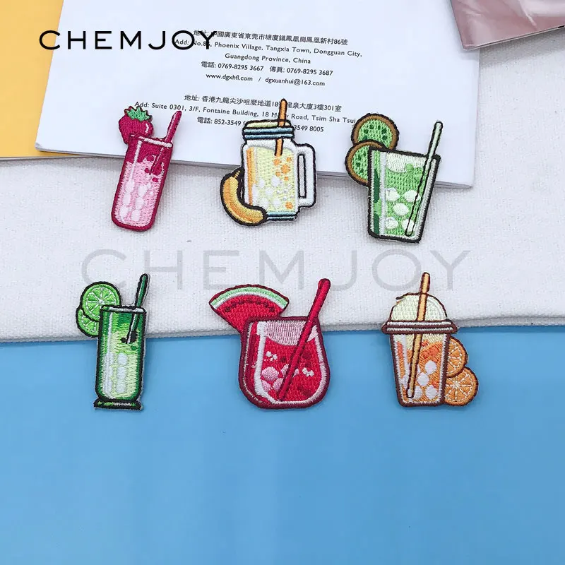 Тканевые нашивки в виде фруктового сока 6 шт. | Дом и сад