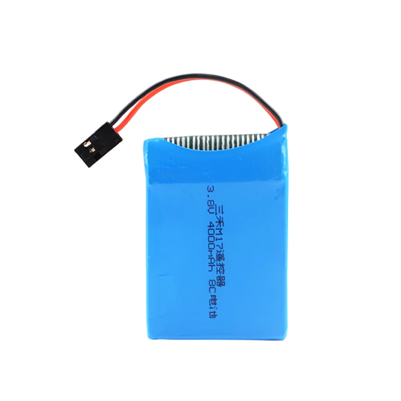 Conector Futaba de bater&iacute;a de litio de 3,8 V y 4000mAh para SANWA MT44 M17 RC, transmisor de Control remoto, piezas de Radio Control-1