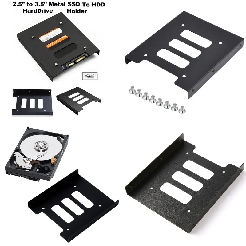 2.5" SSD HDD To 3.5" Mounting Adapter Bracket Dock Hard Drive Holder For PC