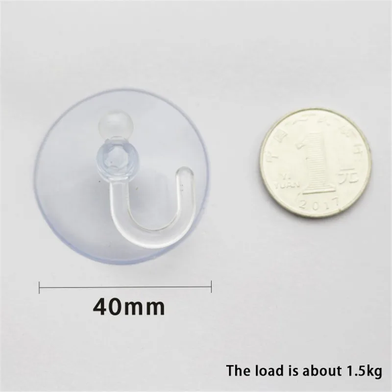 

5/10Pcs Bathroom Kitchen Wall Transparent Strong Suction Cup Hook Ring Hangers Vacuum Sucker Clear Sucker for Kitchen/bathroom