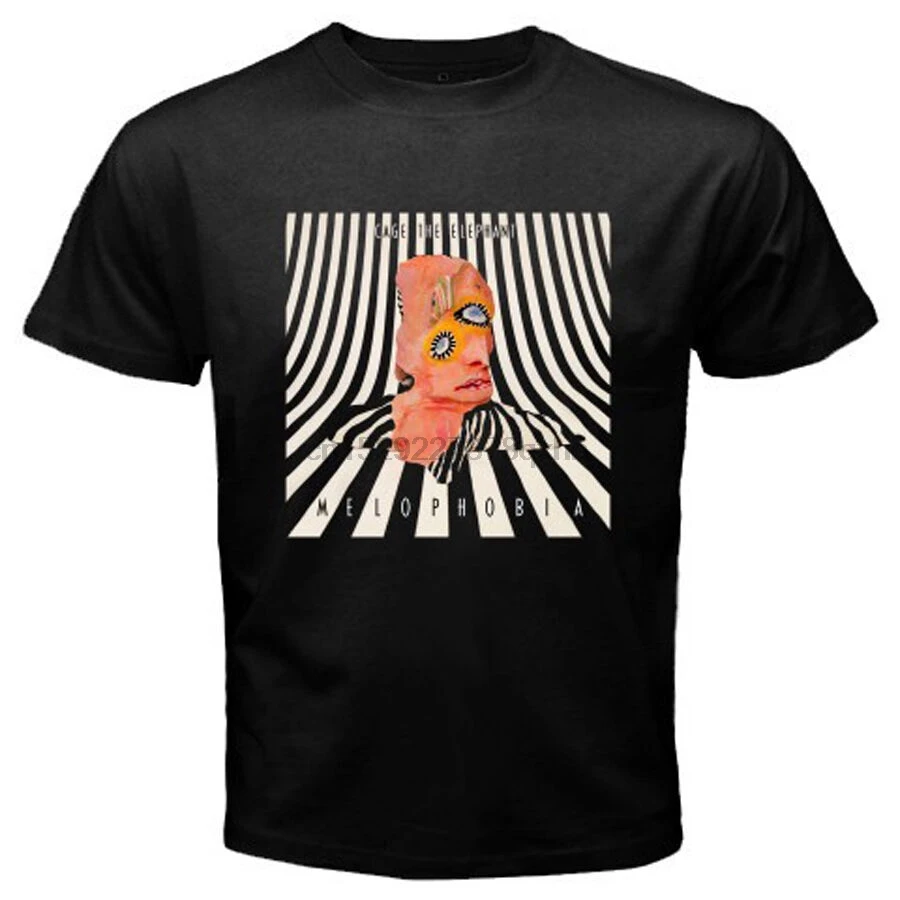 Мужская черная футболка с логотипом рок группы Cage The Elephant mсельhobia размеры от S до