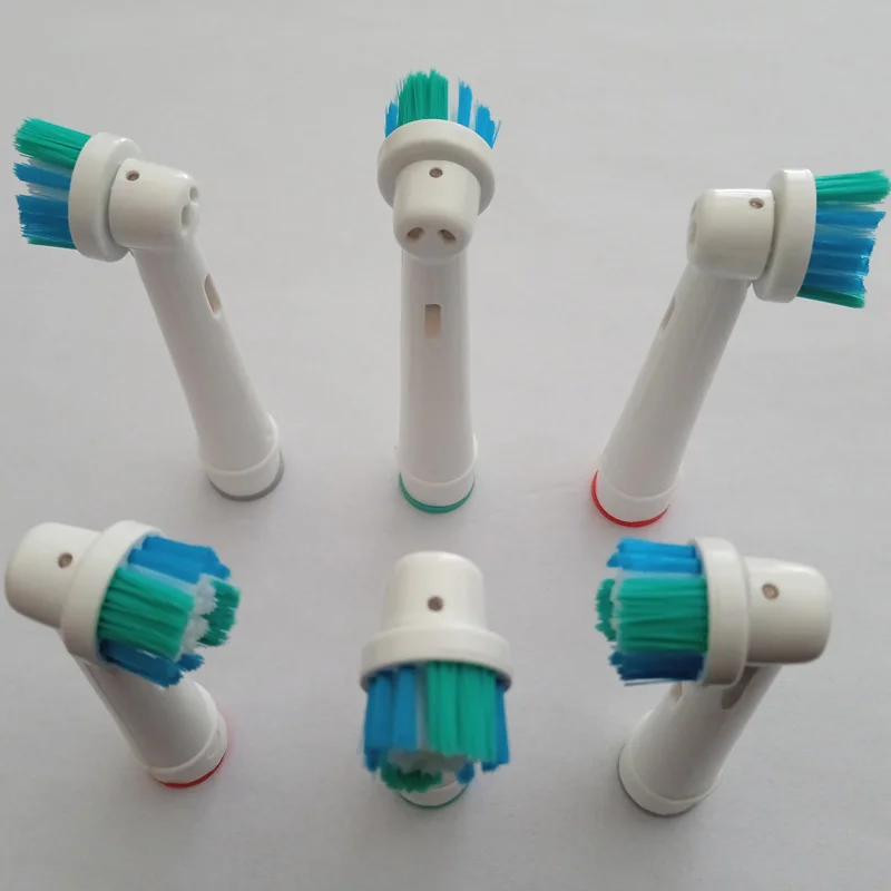 

12Pcs Arc Replacement Toothbrush Head Adults Compatible Rotary Electric Toothbrush Rounded Nylon Green Wear Indicator Bristles