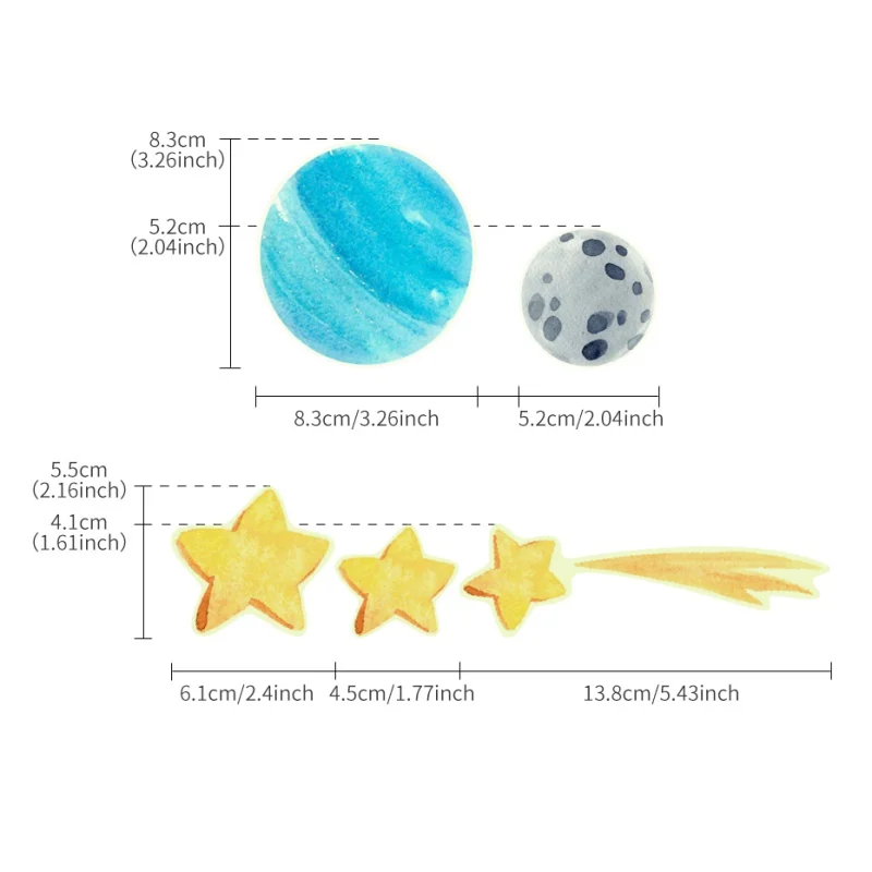 Вселенная декоративные настенные наклейки астронавт светящиеся DIY мультфильм