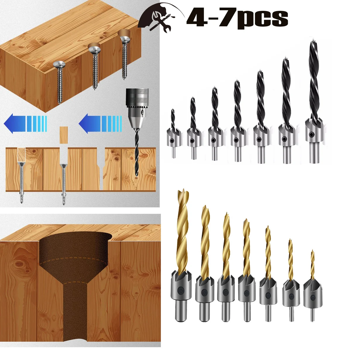

Набор сверл по дереву для сверления направляющих отверстий