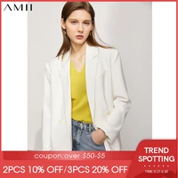 amii minimalism women blazers autumn elegant notched office lady suits double breasted coats and jackets for women 12130198