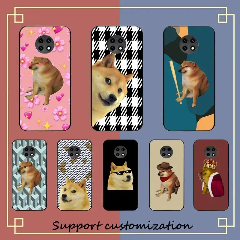 

Doge Meme Kabosu Cute Funny Phone Case For Xiaomi Redmi Note 8A 7 5 Note 8pro 8T 9Pro TPU for note 6pro
