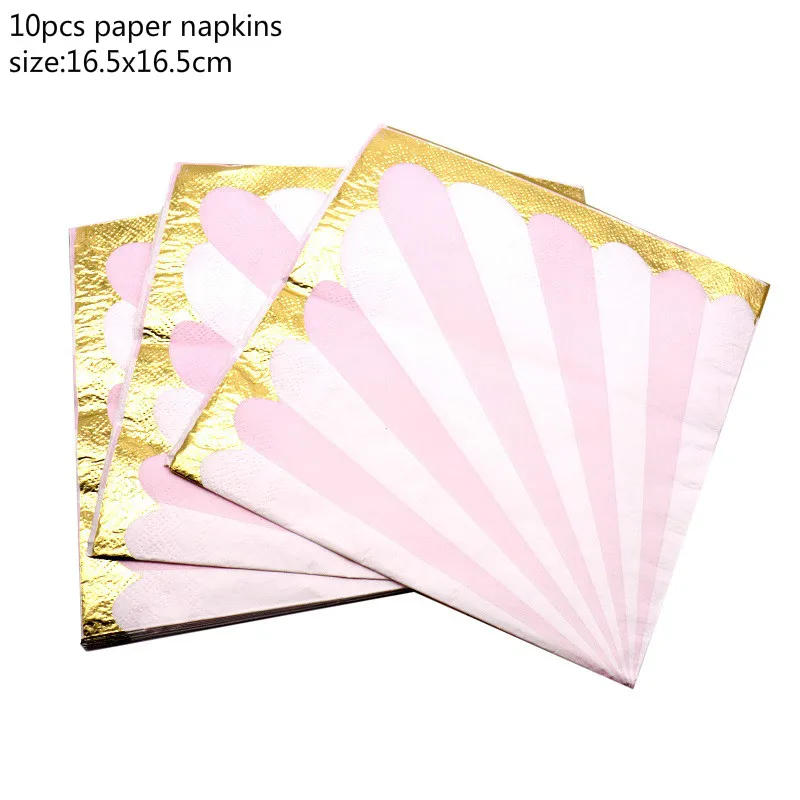 Paper Paper Napkin Одноразовый Бумага пластины полосы Цвет День рождения тарелка для фруктов, пирожных лоток Бумага чашки салфетка посуда День рождения расходные материалы - Цвет: Paper Paper Napkin