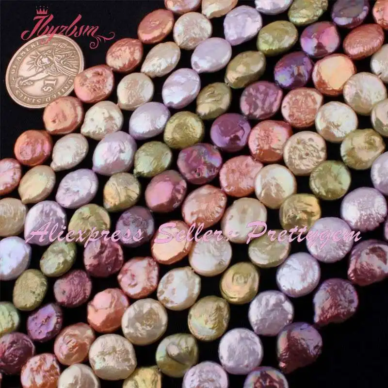 11 12 мм для монет Форма пресноводный жемчуг Натуральный камень натуральный