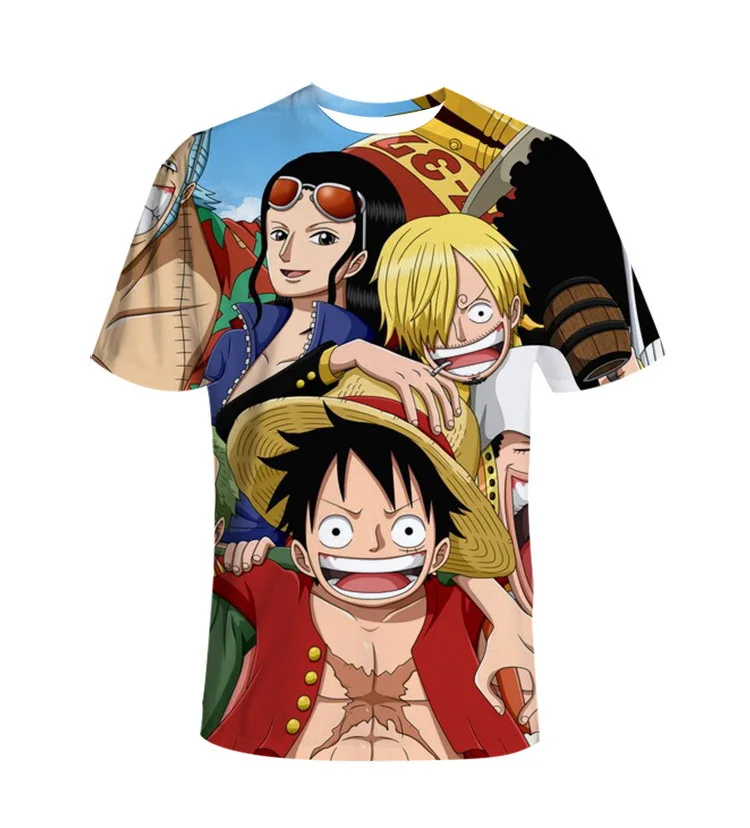 Забавная футболка с короткими рукавами и принтом Мужская 3D обезьянка D Luffy Trafalgar Law