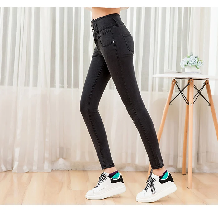 LEIJIJEANS, обтягивающие повседневные женские джинсы большого размера с высокой талией, удобные длинные женские джинсы размера плюс, черные, серые обтягивающие женские джинсы 9202