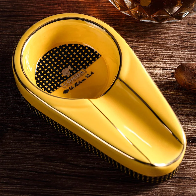 COHIBA гаджеты Керамика сигарная пепельница одинарная сигарета держатель золы 4