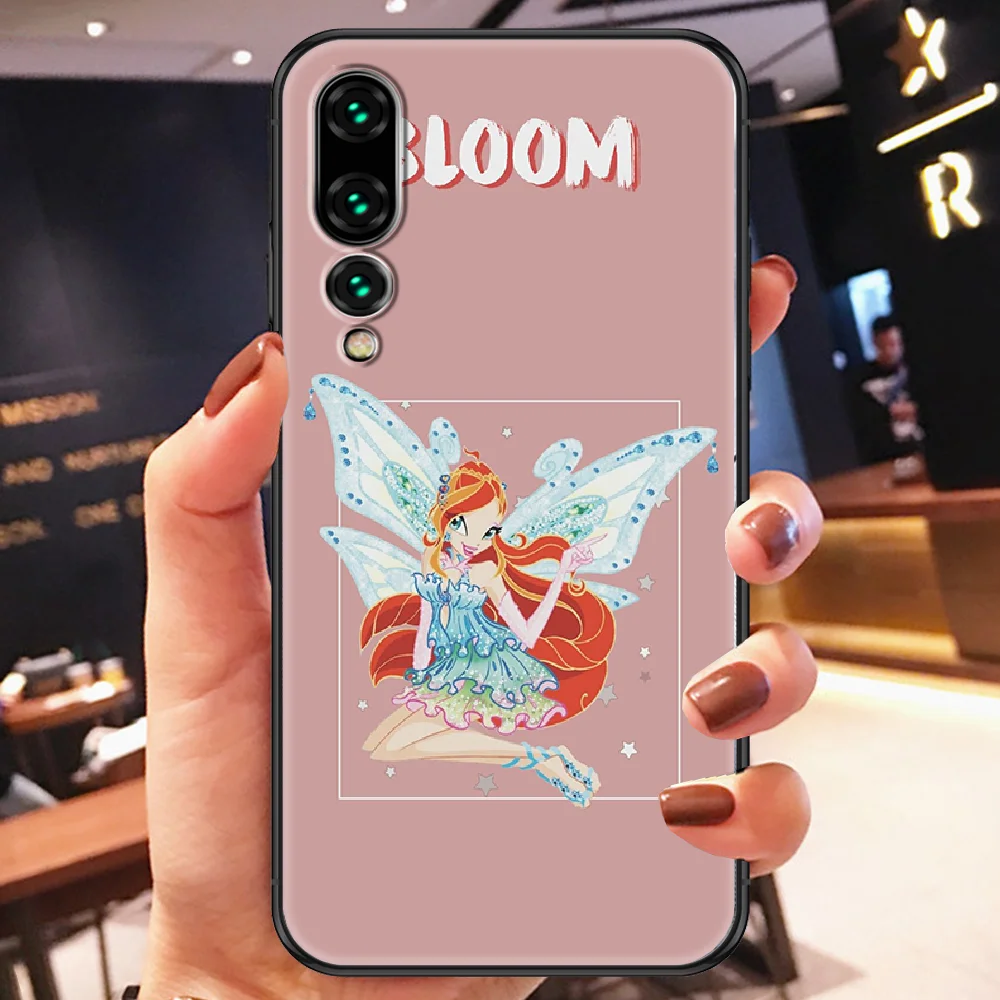 

Girl Winxs Cute Clubs Elves Phone case For Huawei P Mate P10 P20 P30 P40 10 20 Smart Z Pro Lite 2019 black pretty Etui silicone