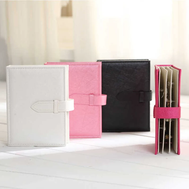 Creative Jewelry Display Box Stud Earrings Storage Stand Album Princess High-End Hanging Portable Foldable Holder Organizer | Дом и сад