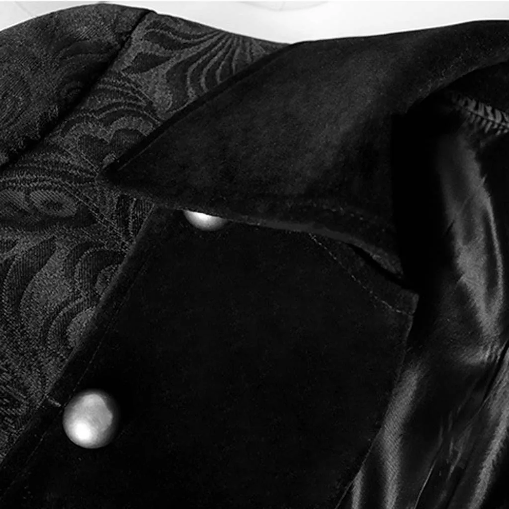 Мужская куртка на пуговицах в стиле стимпанк винтажная готическое платье