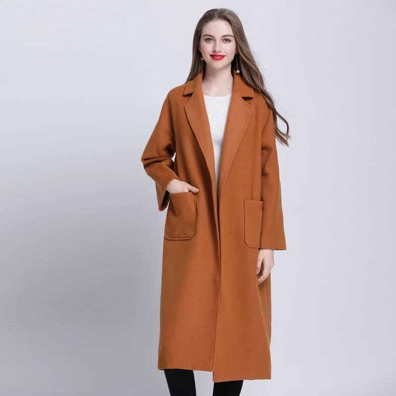 

Wool Long Plus Women Size Woolen Jacket Feminine Coat Women's Clothing Winter Coats Chaquetas Invierno Mujer KJ446