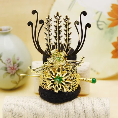 Ancient Hair Crown accessories Chinese Style Vintage dynasty warrior Cosplay Prince Head wear Emperor king | Тематическая одежда и