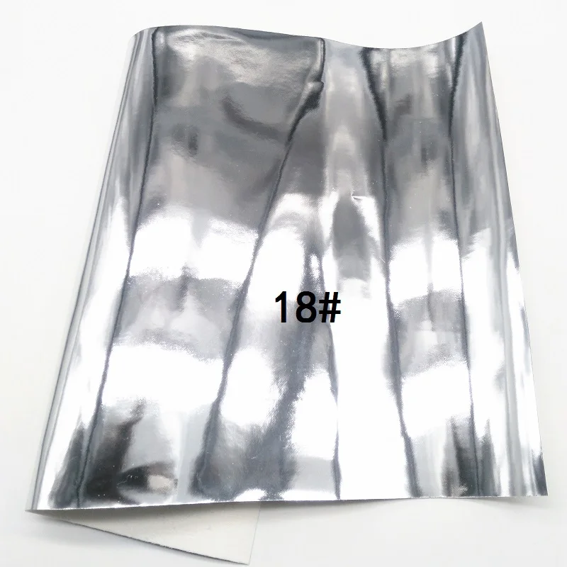 Glitterwishcome 30X134 см мини рулон гладкой лакированной зеркальной искусственной синтетической кожи ткань, GM001 - Цвет: 18