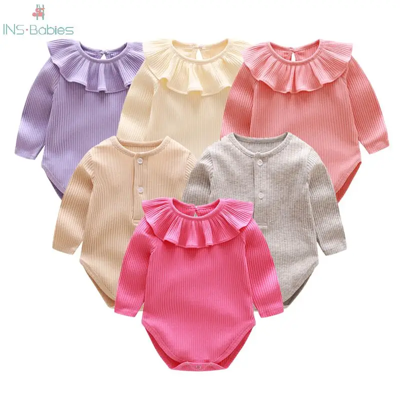 Трикотажные комбинезоны для новорожденных девочек и мальчиков комбинезон с