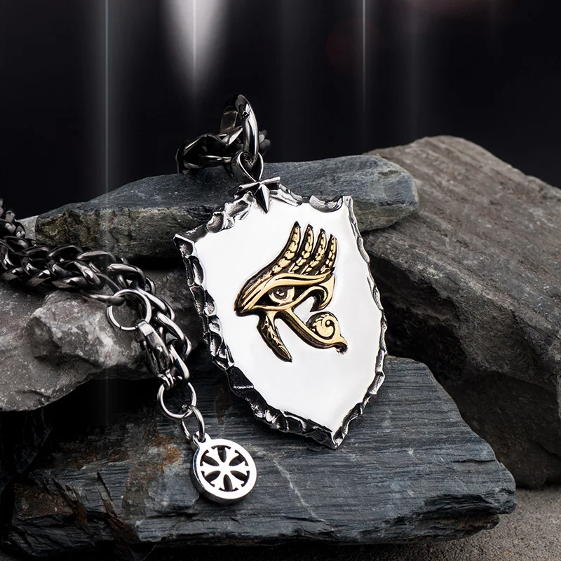 Ожерелье мужское из нержавеющей стали с кулоном глаз Хора|Подвески| |