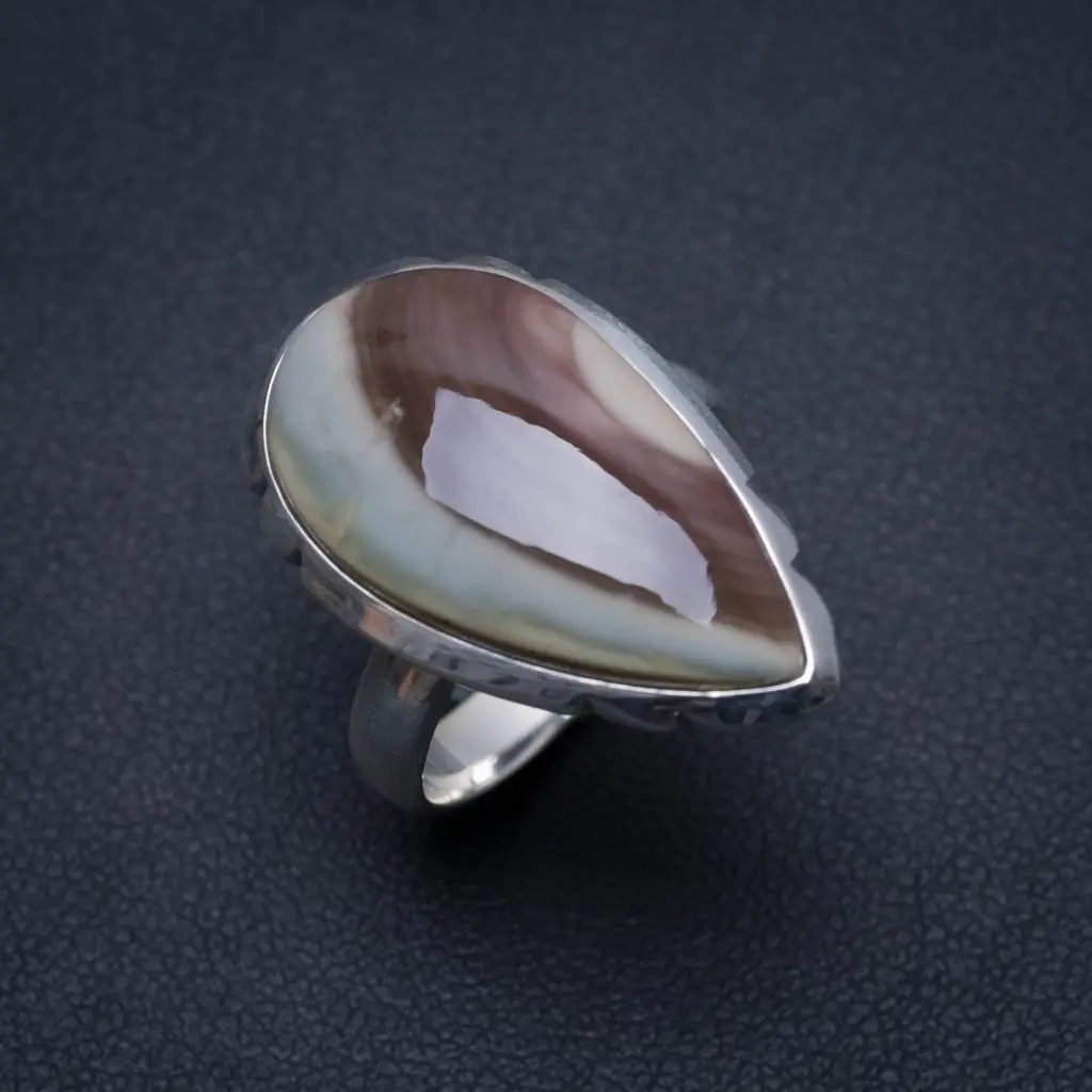 Натуральная императорская яшма уникальное кольцо из стерлингового серебра 925