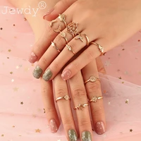 2022 trend new aesthetic rings for women lotus fish tail little bee peculiar vintage ring set fashion girl mujer shell anillos