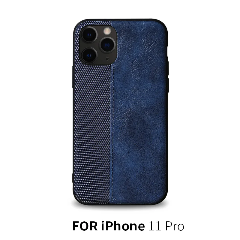 5 FOR IPHONE 11 PRO Кожаный чехол с вязаными качествами для Iphone 11 PRO MAX, деловой чехол для телефона - Цвет: 5 FOR IPHONE 11 PRO