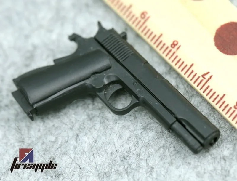 Модель черного пистолета в масштабе 1/6 тип M1911 A1 аксессуар для солдата приложение