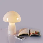 Грибная настольная лампа абажур из витражного стекла детская гриб LED Настольная лампа для спальни защита глаз лампа для спальни Арт Декор