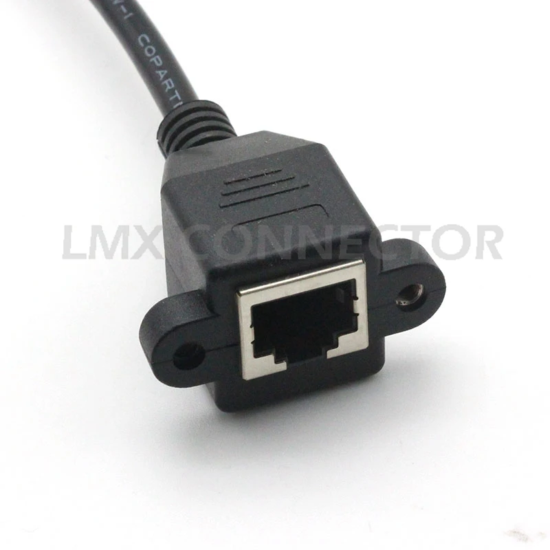 Фото 10PCS RJ45 Cable Male to Female 30cm Screw Panel Mount Ethernet LAN Network 8 Pin Extension Power Cords & 10PCS RJ45 Cable Male to Female 30cm Screw Panel Mount Ethernet LAN Network 8 Pin Extension Power Cords &