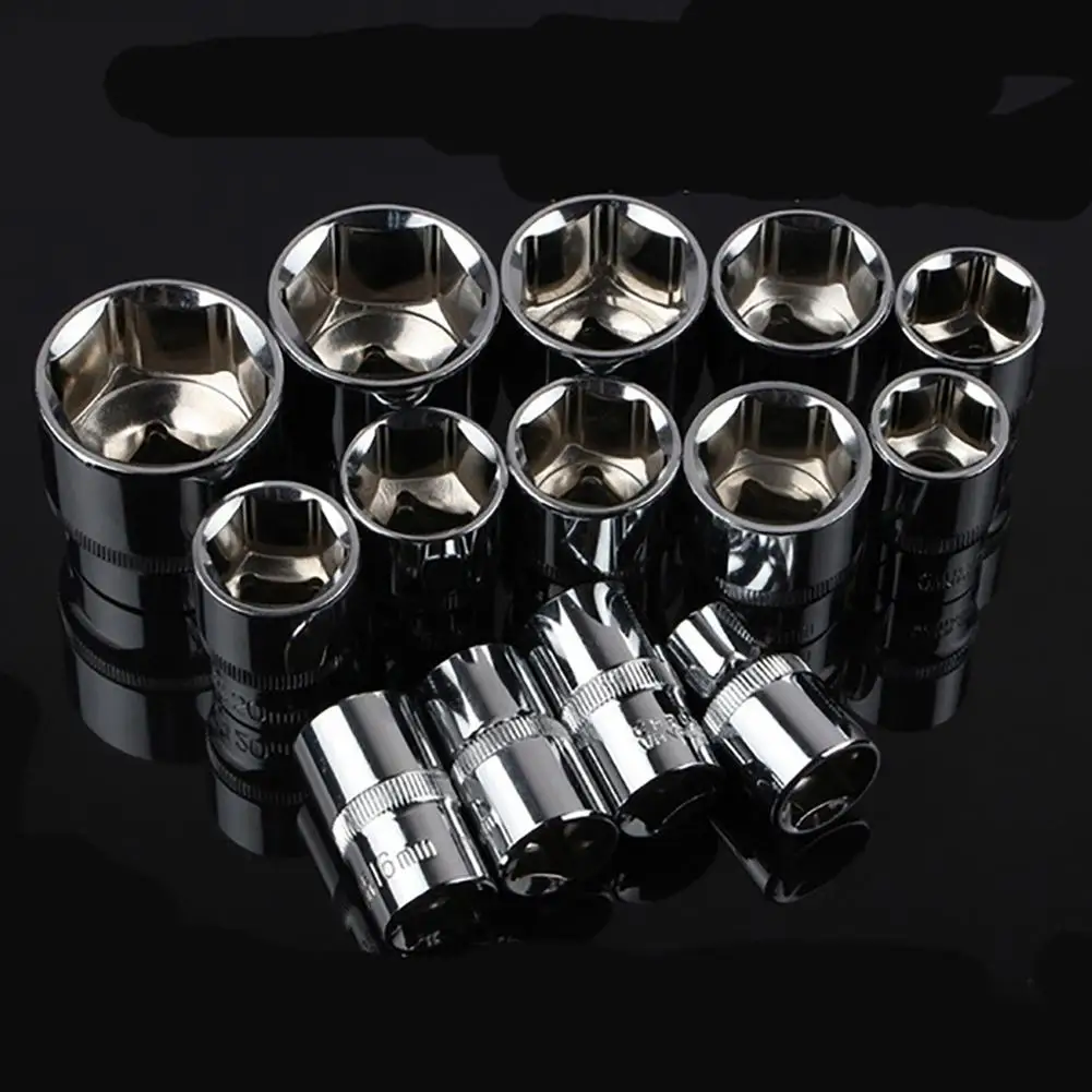 

12Pcs/Set 1/4 Inch Socket Wrench Set Automotive Connecting Rod Combination Tool