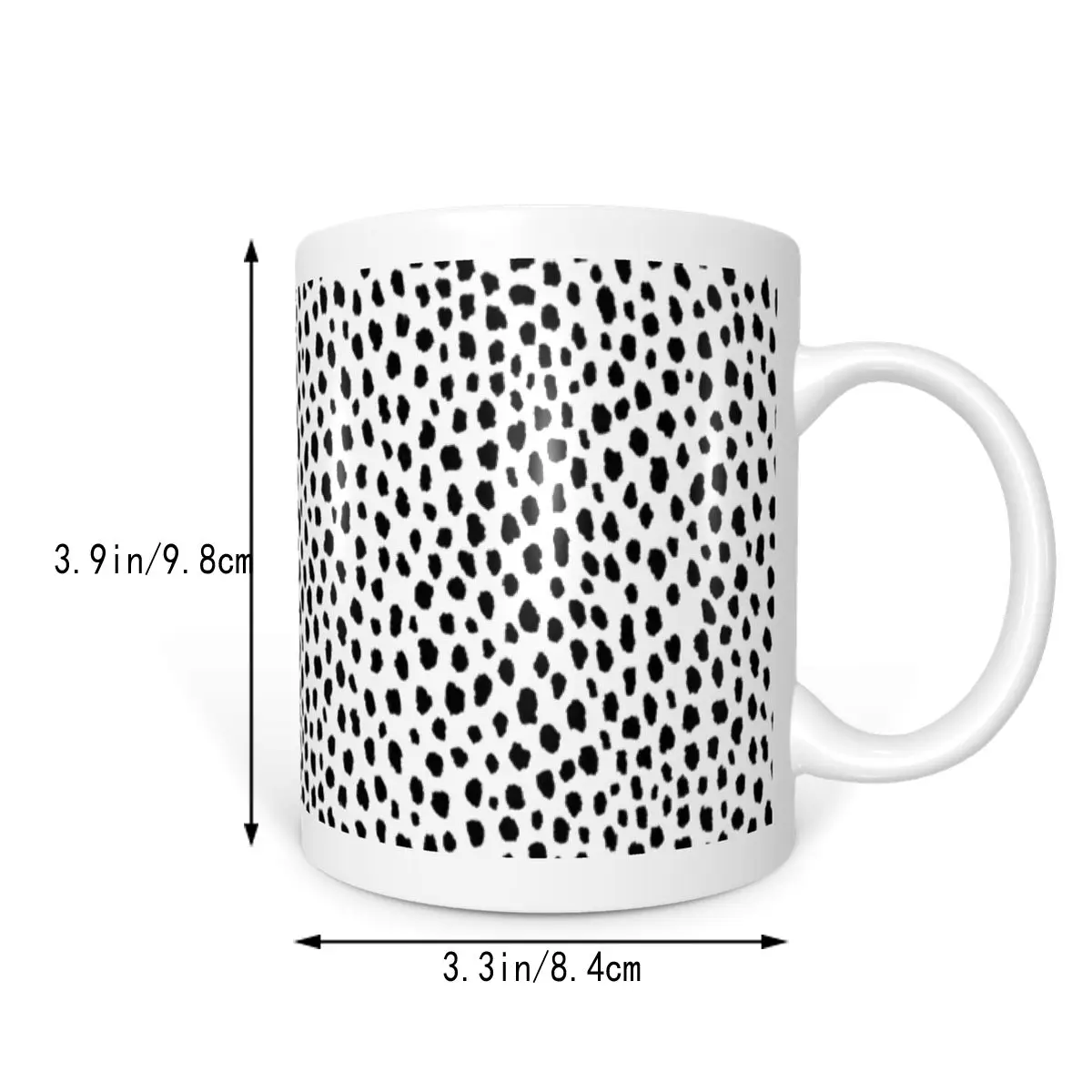 Далматинские пятна-(черно-белые)-кружки милый Кофе Чай Молоко пивная чашка