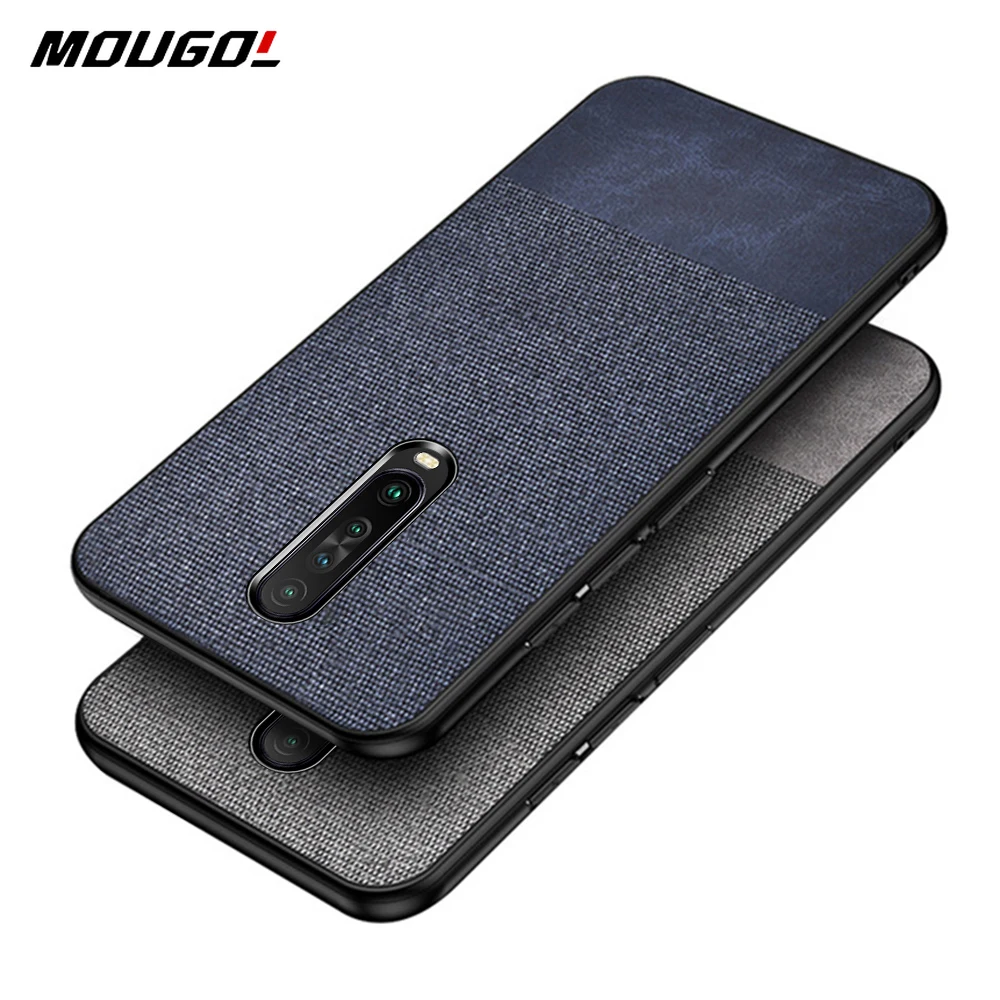 Чехол для Xiaomi Redmi K30 Pro Противоударная задняя крышка тканевая ткань силиконовый