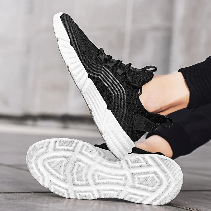 

de knitting white mens summer for breathable Light comfortable leisure Shoes trainers slip para on 2020 Breathable Fashionable