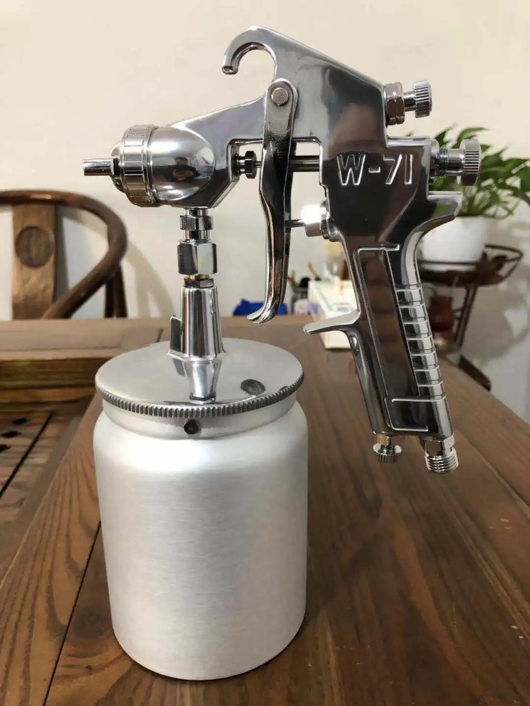 W-71 Grativy пистолет для распыления краски W-77 всасывания латексная краска спрей инструменты мебель с Гравированными металлическими дизайнерскими вставками пневматический распылительный спрей пистолет