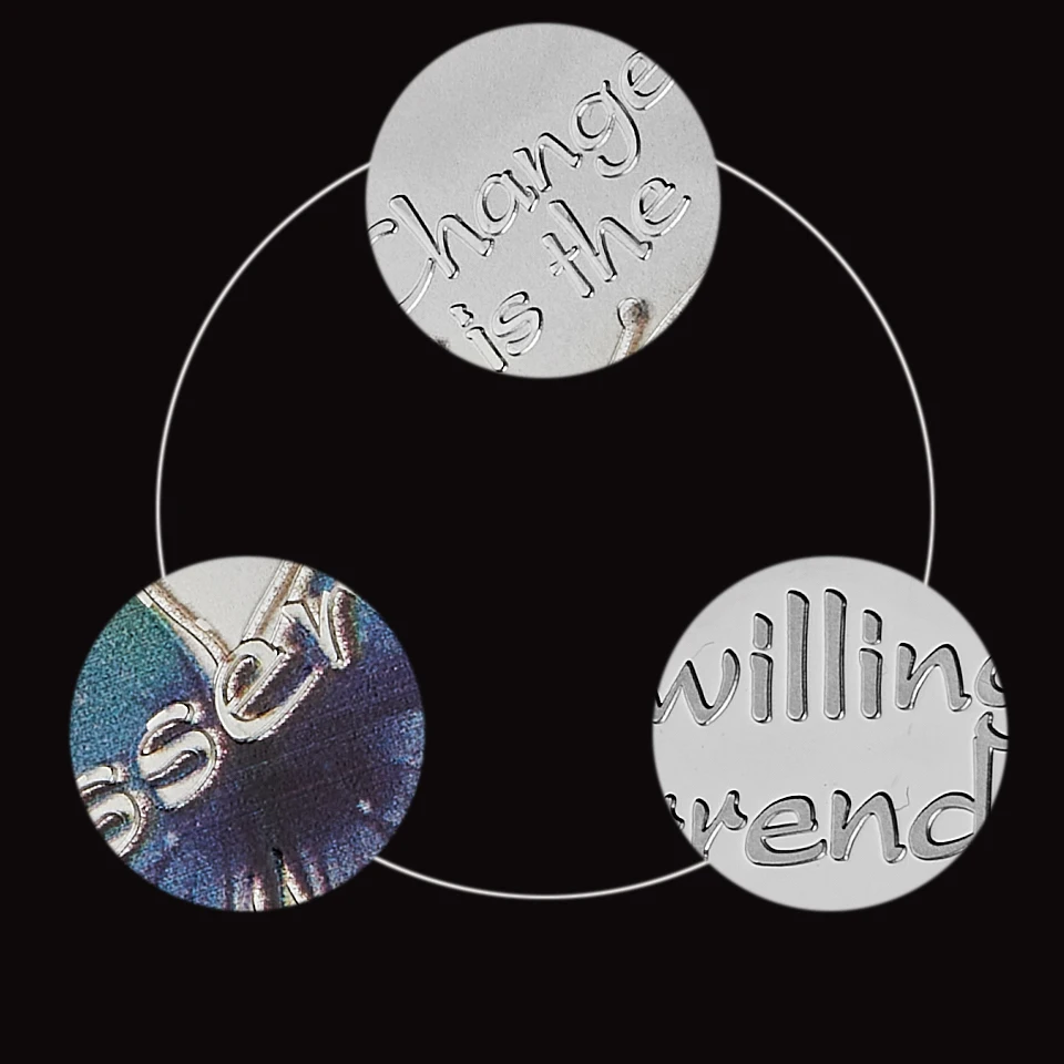 

Animal Coloried Butterfly Silver Plated 1OZ Symbols Change Is The Essence Of Life Coin Collectible