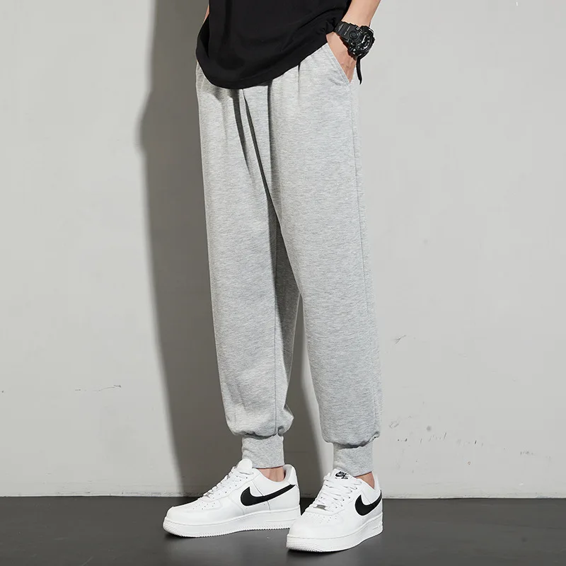 

Summer thin sports pants men's pants loose cropped pants 2021 new tight gray pants men's pants hot sale specials