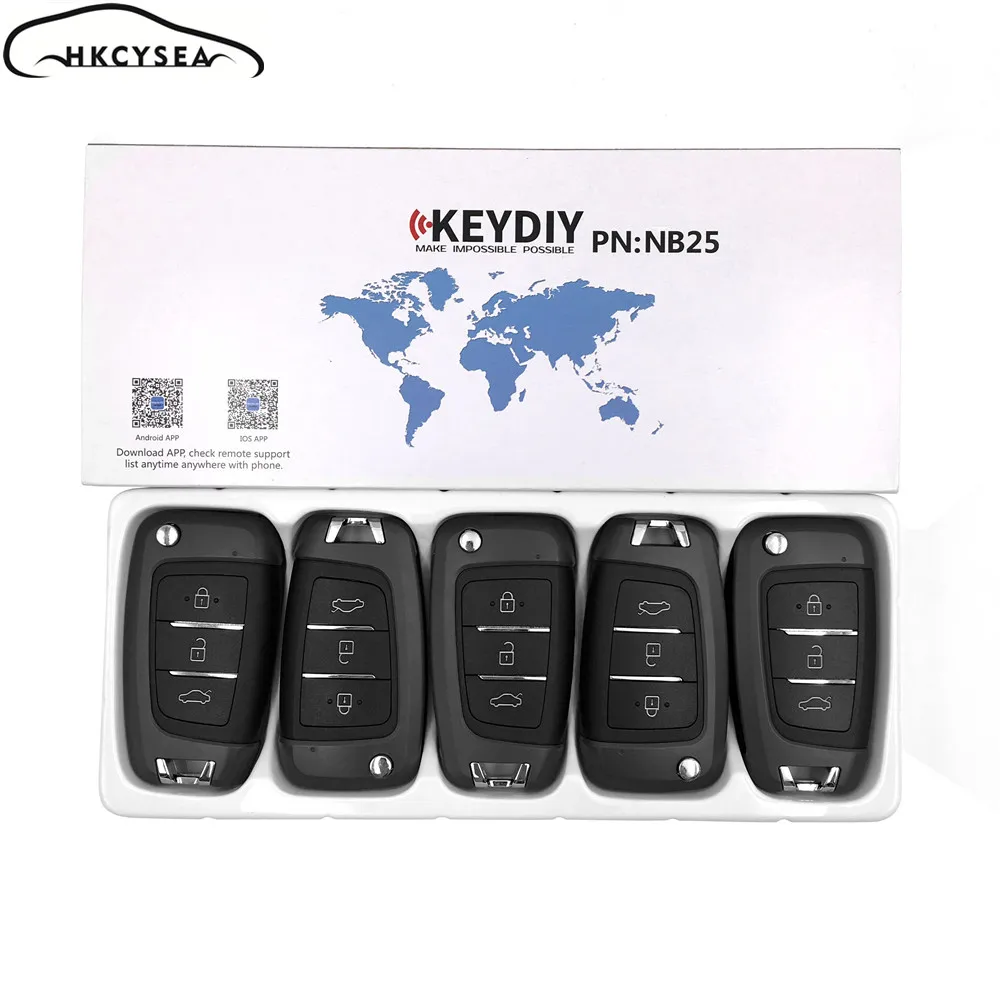HKCYSEA 5 шт./лот NB25 3 кнопочный Автомобильный ключ серии NB пульт дистанционного