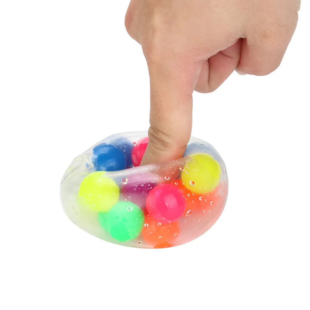 

1pcs Clear Stress Balls Colorful Ball Autism Mood Squeeze Relief Healthy Toy Funny Gadget Vent Toy Children Christmas Gift