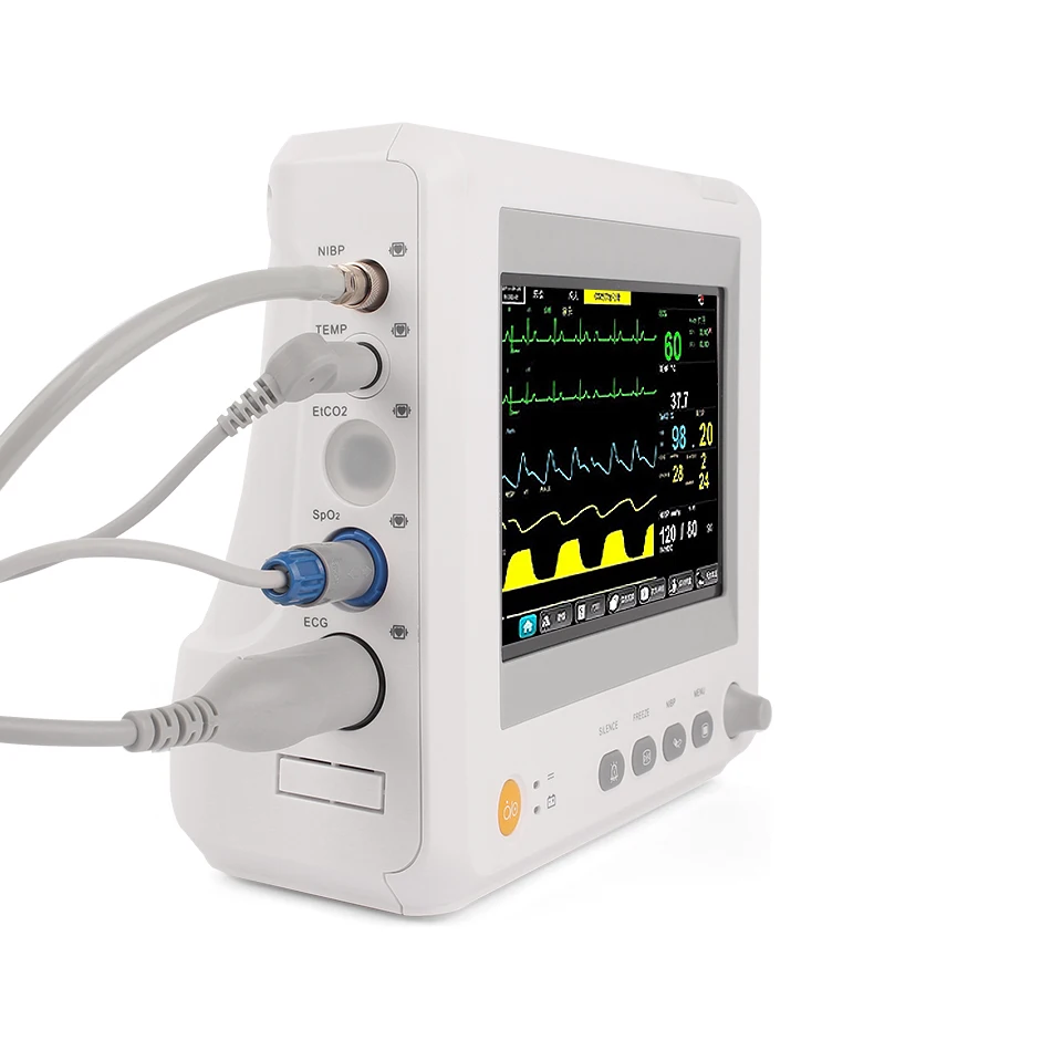 Yongrow Medical M7 multi-parameter patient monitor TFT 7 Inch Digital screen portable SPO2&ampNIBP&ampPR&ampTEMP&ampECG | Красота и