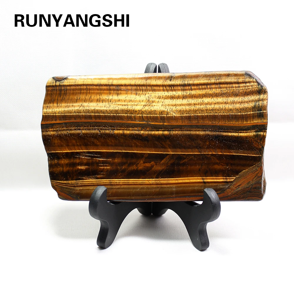 Runyangshi 1 шт. натуральный желтый тигровый глаз Кристалл Кварцевые ювелирные