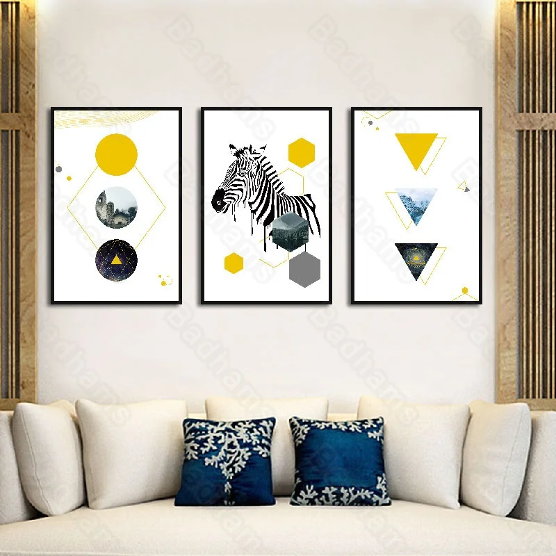 

Modern Decoration Home Dining Room Wall Decoration Sofa Background Wall Triptych Combination Canvas Hanging Painting