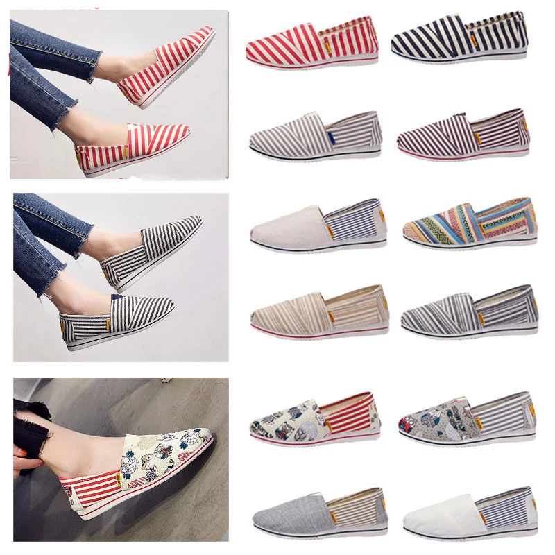 Женские парусиновые эспадрильи лоферы обувь на плоской подошве Размеры 35-40