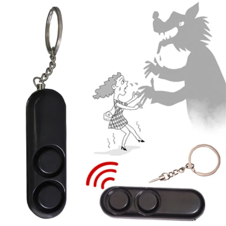 

120dB Self Defense Anti-rape Device Dual Speakers Loud Alarm Keychain Bag Pendant Alert Attack Panic Safety Personal Security