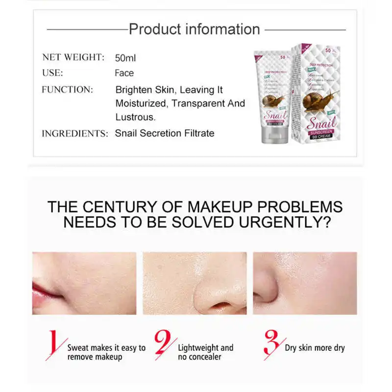 

Sunscreen Cream Protector Facial Sun Protect 50ml Skin Care Lotion Sun Cream Bleaching Facial Moisturizer Whitening Cream