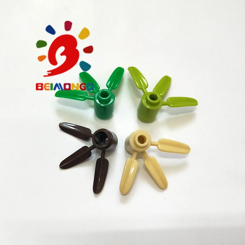 Бесплатная доставка! BEIMONGO строительный блок MOC бамбуковые листья 100 шт. 3x3 дерева