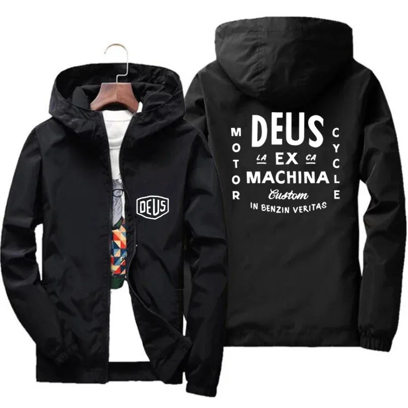 

Deus Ex Machina Bomber Men Women Windbreaker Zipper Hooded Slim Fit Pilot Hoodies Coat Clothing Jacket Pullover Oversized 5XL