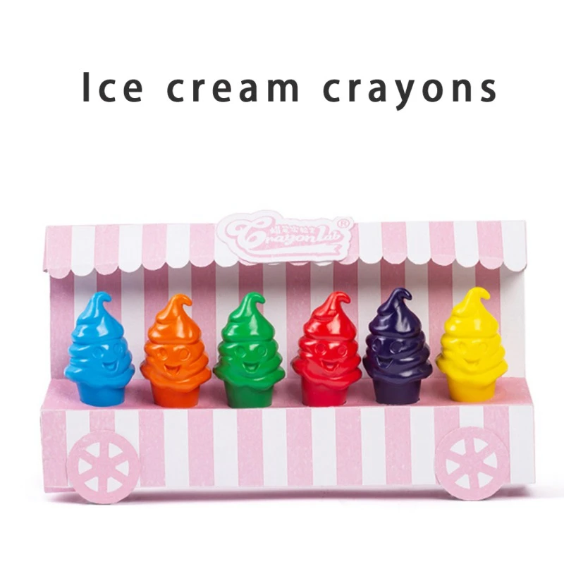 6 шт./компл. Детские карандаши для детей ясельного возраста форма мороженого